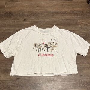 aerie cropped christmas shirt